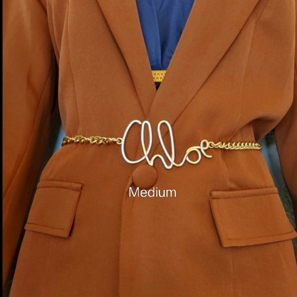 Golden Word Chain Belt - Picture 6 of 10